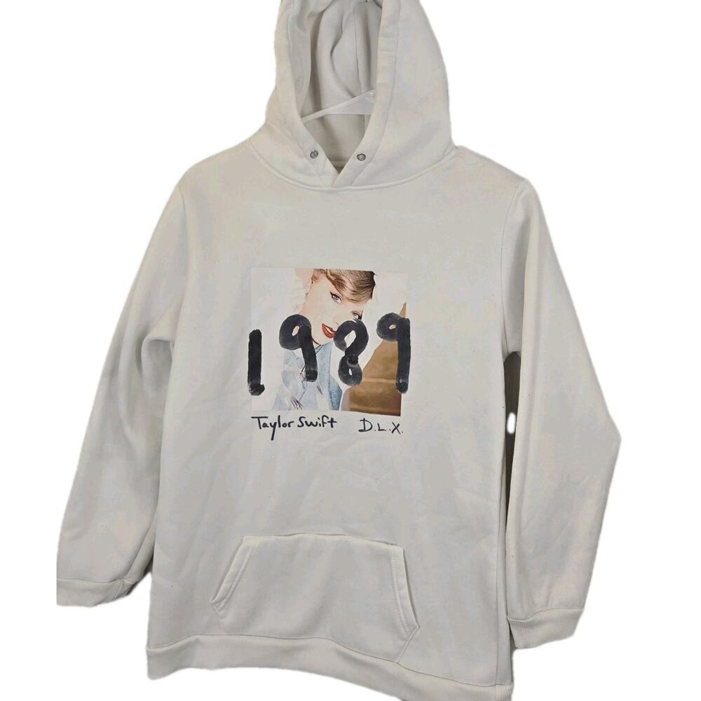 Taylor Swift S Hoodie Sweatshirt 1989 Merch Size Small. White SWIFTIE - Picture 1 of 7